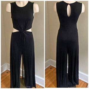 NEW ANTISTAR soft stretch black cutout sleeveless jumpsuit